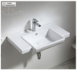 Раковина Azario 79,5х47,5х21 подвесная, белая (AZ-40094)