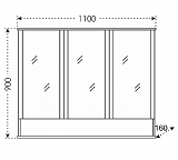 Зеркальный шкаф Вегас 110 Санта 700183