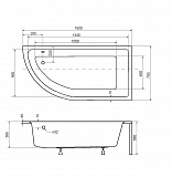 Акриловая ванна Besco Praktika 150x70 WAP-150-NP Правая