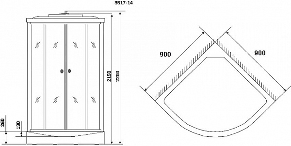 Душевые кабины Niagara Classic NG-3517-14