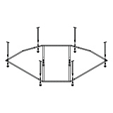 М12 Каркас сварной + установочный комплект 150*150 Эльбрус MIRSANT "Premium" NEW без сифона