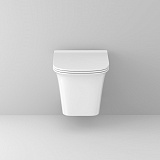 Унитаз Classic GR-4463S (490*335*350) подвесной БЕЗОБОДКОВЫЙ с тонкой крышкой, 1 место