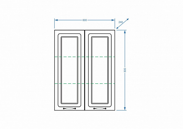 Шкаф подвесной "Кармела 60", ольха белая