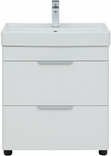 Тумба под раковину Aquanet Ирис new 60 белый глянец (2 ящика) 00310152