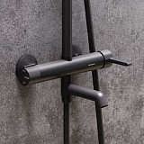 936740300 Scandinavian Pure душевая система с ванно душевым смесителем, чёрный