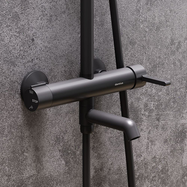 936740300 Scandinavian Pure душевая система с ванно душевым смесителем, чёрный