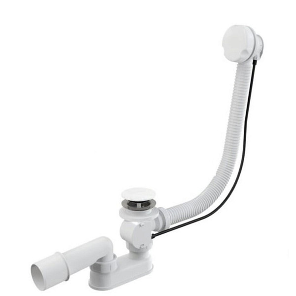 Слив перелив п/автомат Vega V55R 100см WHITE глянец эко