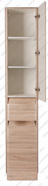 Шкаф-пенал универсальный Style line Атлантика 35х175, Люкс ясень перламутр, PLUS