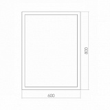 Зеркало AZARIO Торманс 600х800, LED-подсветка, выключатель - датчик на движение