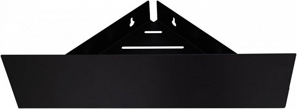 Полка Aquanet Магнум 28x28 черная матовая, угловая 00302225