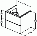 Тумба под раковину Ideal Standard Adapto T4294PB