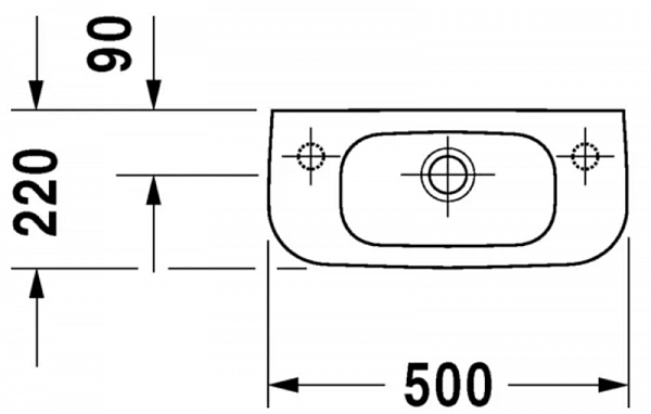 Раковина Duravit D-Code 07065000082
