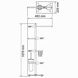 Комбинированная напольная стойка Wasserkraft K-1248