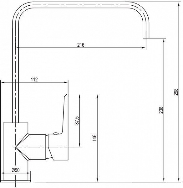 Смеситель для кухни Aquanet Logic AF320-41С AF320-41C