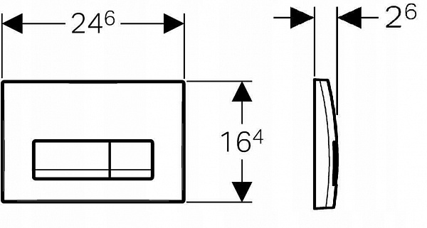 Комплект инсталляция и клавиша черный глянец Geberit 111.153.DW.1