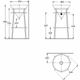 Тумба под раковину Kerama Marazzi Cono 45 см CO.44\BLK.M