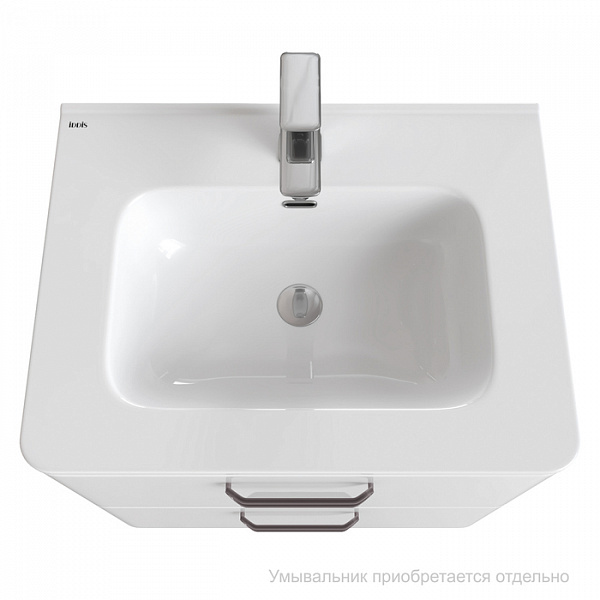 Тумба подвесная, белая, 60 см, Brick,  IDDIS, BRI60W0i95. Подходит умывальник: 0106000i28