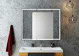 Зеркало-шкаф Континент "Mirror Box black Led" 1000х800
