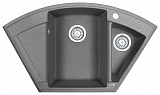 Мойка кухонная Granula многоугольная кварц 9001, ГРАФИТ