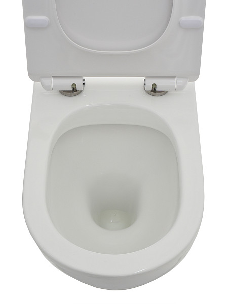 AQM1002 Унитаз напольный Rimless AQUAme c сиденьем SoftClose,  горизонтальный выпуск. 660x360x435мм