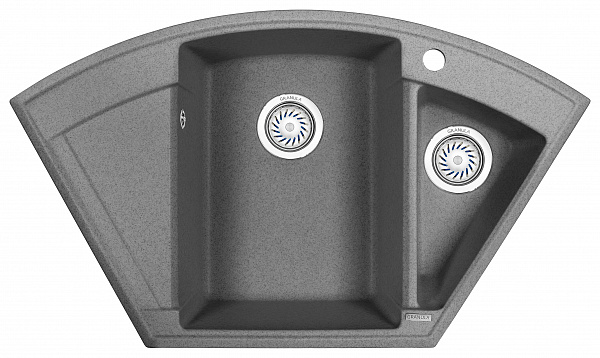 Мойка кухонная Granula многоугольная кварц 9001, ГРАФИТ