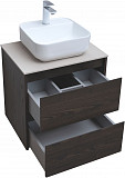 Тумба под раковину Aquanet Nova Lite 60 дуб черный (2 ящика) 00287894
