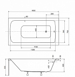 Акриловая ванна Besco Talia 160x70 WAT-160-PK