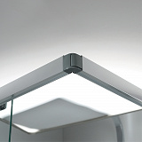 Душевое ограждение  "KOLLER POOL" GRACE G90SC 900x900x1900 прозрачное Transparent  6мм CALC FREE хром