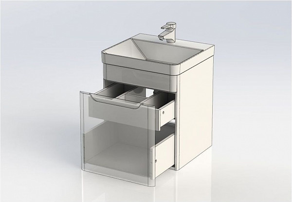 Тумба с раковиной Aquanet София 50 белый 00212585