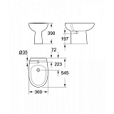 Биде подвесное Grohe Bau Ceramic 39433000