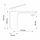Смеситель для раковины Wasserkraft Alme 1503