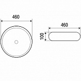 Раковина Azario 460х460х100 накладная, белая (AZ-3062)