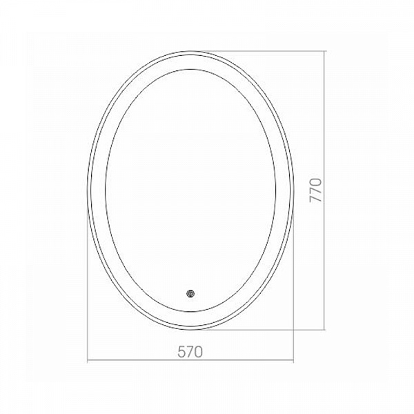 Зеркало AZARIO Италия 570х770- 3 Сенсор выкл+подогрев+часы (LED-00002488)