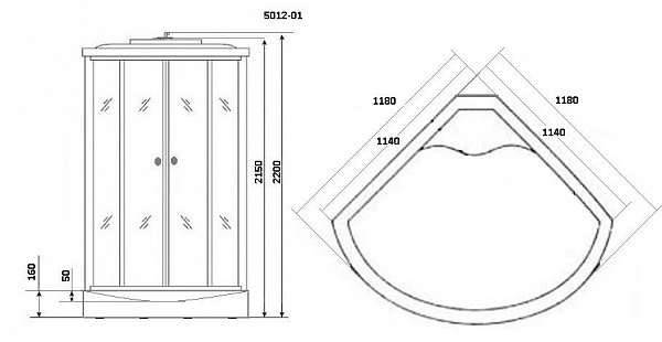 Душевая кабина Niagara Ultra  NG-5012-01