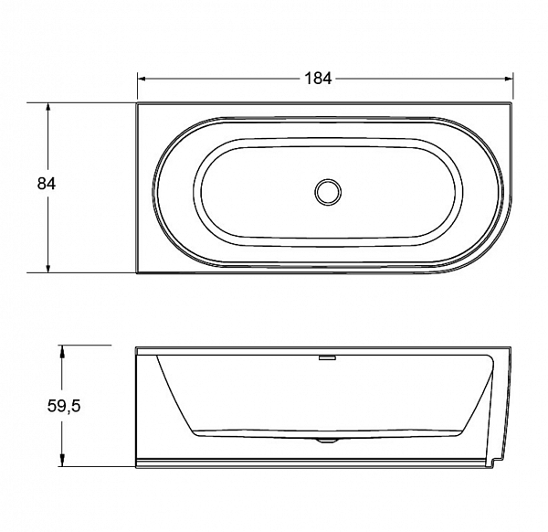 Акриловая ванна Riho Desire 184x84 правая B087001005