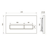 Клавиша смыва Point Меркурий PN44831GM для инсталляции, графит