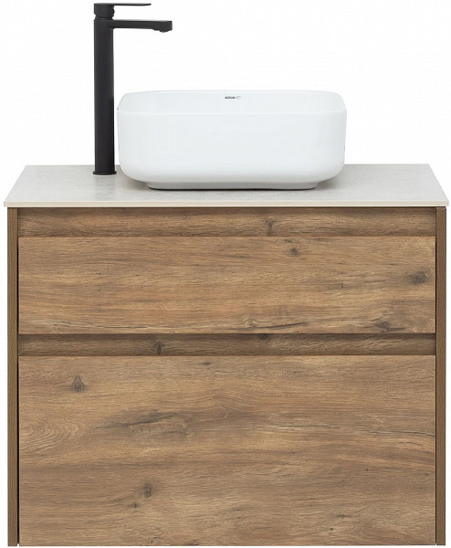 Тумба под раковину Aquanet Nova Lite 75 дуб рустикальный (2 ящика) 00249515