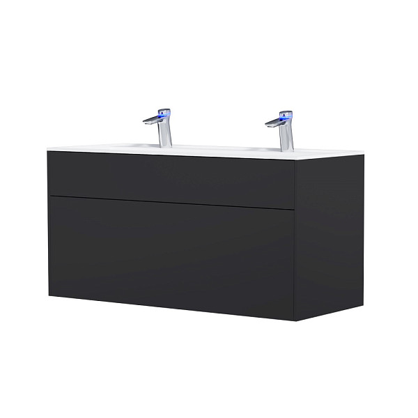 M50AFHX1203GM Inspire V2.0, База под раковину, подвесная, 120 см, 3 ящика, push-to-open, графит мато