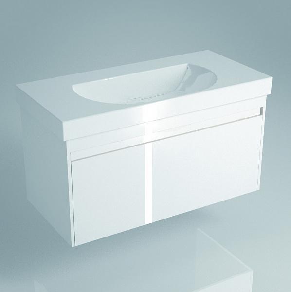 Тумба для раковины Kerama Marazzi Buongiorno 100 см BGN.100.1+1\WHT.UK