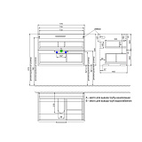 Тумба подвесная, белая, 80 см, Brick,  IDDIS, BRI80W0i95. Подходит умывальник: 0108000i28