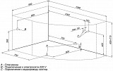Акриловая ванна Aquanet Capri 160x100 L (с каркасом) 00205476