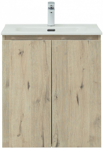 Тумба под раковину Aquanet Алвита New 60 2 дверцы, дуб веллингтон белый 00277525