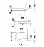 Крышка-сиденье Duravit ME by Starck 611000002000300 с функцией биде с микролифтом