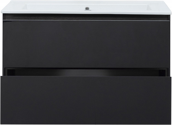 Тумба под раковину Aquanet Милан 105 черный глянец 00316690
