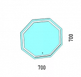 Зеркало Corozo LED "Каре 700х700" 8 граней, сенсор