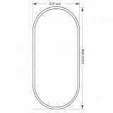 Зеркало AZARIO Виола-лофт 500х1000 сенсор выкл, рама пластик (LED-00002430)