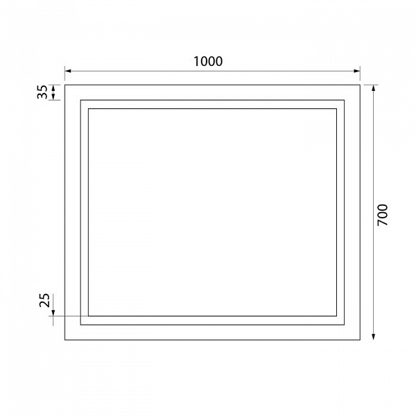 Зеркало с подсветкой, 100 см, Zodiac, IDDIS, ZOD1000i98