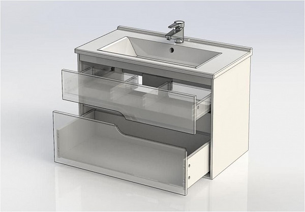 Тумба с раковиной Aquanet Модена 85 белый 00212663