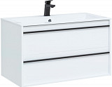 Тумба под раковину Aquanet Lino 90 белый матовый 00253904