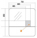 Зеркало-шкаф Акватон Валенсия 75x85 1A125302VA010